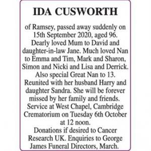 IDA CUSWORTH