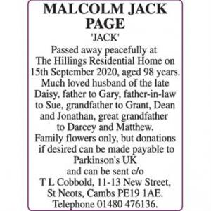 MALCOLM JACK PAGE
JACK