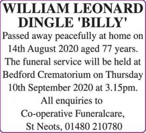 WILLIAM LEONARD DINGLE BILLY