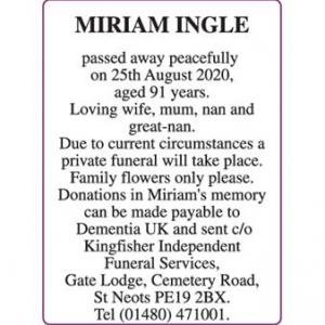 MIRIAM INGLE