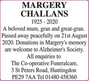 MARGERY CHALLANS