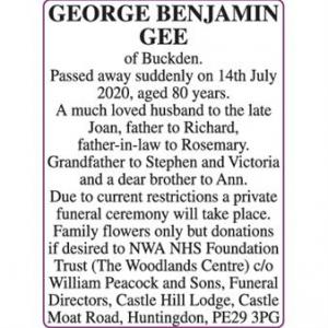 GEORGE BENJAMIN GEE