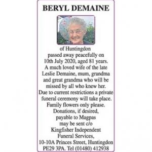 BERYL DEMAINE