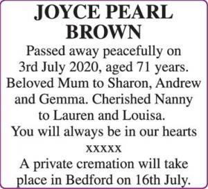 JOYCE PEARL BROWN