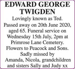 EDWARD GEORGE TWIGDEN