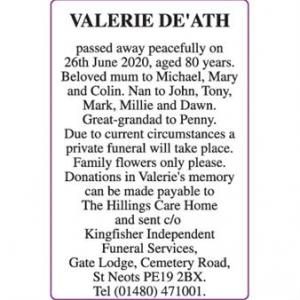 VALERIE DEATH