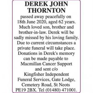 DEREK JOHN THORNTON