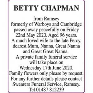 BETTY CHAPMAN