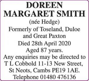 DOREEN MARGARET SMITH