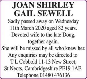 JOAN SHIRLEY GAIL SEWELL