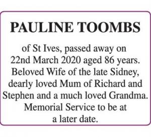 PAULINE TOOMBS