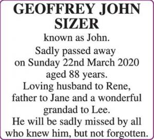 GEOFFREY JOHN SIZER