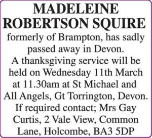 MADELEINE ROBERTSON SQUIRE