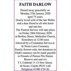 FAITH DARLOW