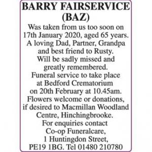 BARRY FAIRSERVICE (BAZ)