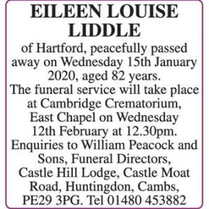 EILEEN LOUISE LIDDLE