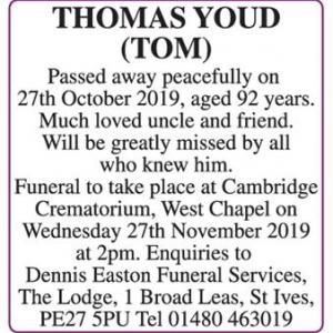 THOMAS YOULD (TOM)