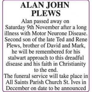 ALAN JOHN PLEWS