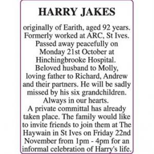 HARRY JAKES