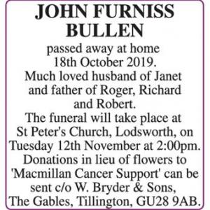 JOHN FURNISS BULLEN