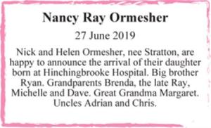 Nancy Ray Ormesher