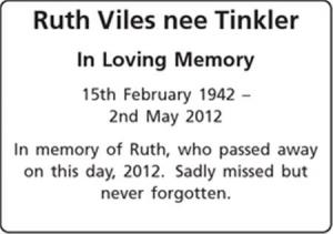 Ruth Viles nee Tinkler