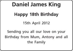 Daniel James King