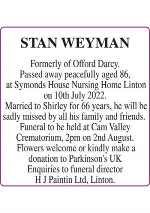 STAN WEYMAN