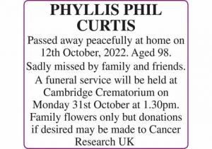 PHYLLIS PHIL CURTIS