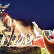 Santa visited children at St Neots Rugby Club for the second time this year.