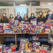 Staff and pupils at Sawtry Village Academy made a Christmas donation to the Foodbank.