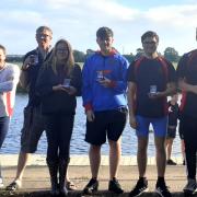 Huntingdon Boat Club\'s eight won their race at the club\'s own Head of the River event.