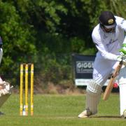 Jon Carpenter batting for Eaton Socon in their five-wicket win over Histon.