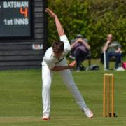 Adam Watling in action for Eaton Socon Cricket Club during their second-team game with Waresley.