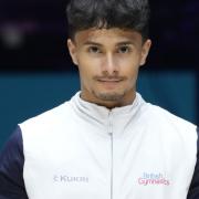 Jake Jarman won a gold medal in the vault representing Huntingdon Gymnastics Club at the English Artistic Championships 2023. Pictured: Jake Jarman at World Gymnastic Championships.