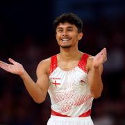 Jake Jarman is one of Huntington Gymnastic Clubs' many success stories this year. Pictured: England’s Jake Jarman celebrates winning gold at the 2022 Commonwealth Games in Birmingham.