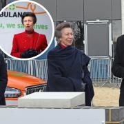 Princess Anne, Magpas CEO Daryl Brown and the Deputy Lieutenant of Cambridgeshire Caroline Bewes share in some laughter at the Magpas Air Ambulance event.