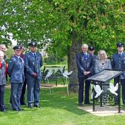 Representatives of RAF Wyton and Huntingdon Town Council gathered at Norfolk Road Memorial on the 46th anniversary of the tragic plane crash to remember the lives lost.