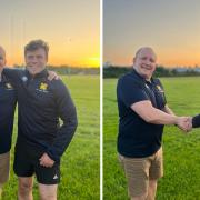 St Ives Rugby Club head coach Paul Humphreys with newly appointed backs coach Will Sutton