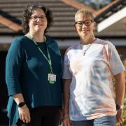 Heidi Wells (right) with Claire Adshead from the Macmillan Deaf Cancer Support Project, which has been running for one year.