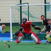 Mike Hornby scoring in the mixed game.