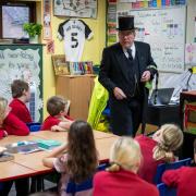 Mark Fraser during the Christmas storytelling event.