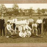 The Abbotsley cricket team in 1912.