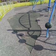 The vandalism at Ponds Close Play Area.
