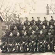 James Hunt (back row, third from the left), in No.12 Ordnance Beach Detachment (1943)