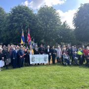 Members of Huntingdon Town Council gathered with residents, members of the Royal British Legion, and many more for the unveiling!
