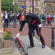The Deputy Lieutenant of Cambridgeshire, Daryl Brown MBE, laid a wreath.
