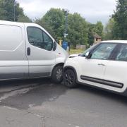 Holliday crashed his van into a Fiat 500.