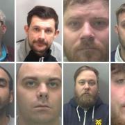 The faces of some of the criminals jailed in June in Cambridgeshire.