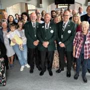 The judges from Anglia in Bloom together with many of the volunteers from St Ives in Bloom.